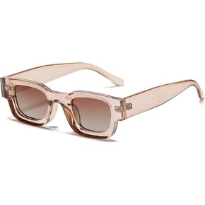 AIEYEZO Modern Thick Rectangle Sunglasses for Women Men Retro 90s Chunky Square Polarized Sunnies