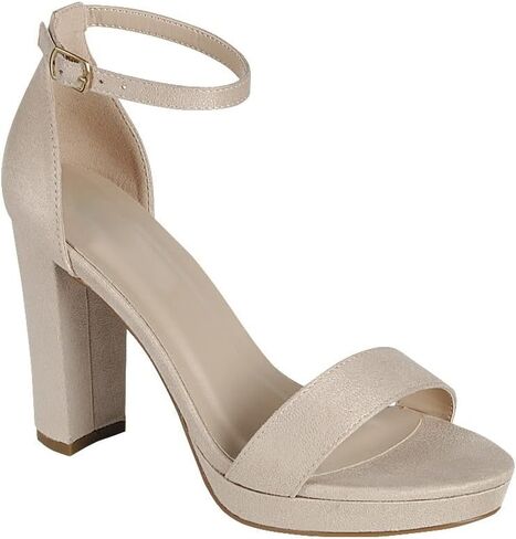 ABSOLEX Women Ankle Strap Open Toe Chunky Platform Dress High Heel Sandal in Kuwait