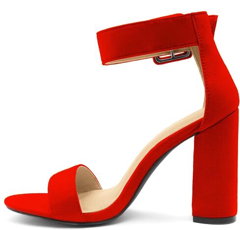 Herstyle إمرأة شائعات مكتنزة كعب كتلة مفتوحة اصبع القدم الكاحل حزام عالية الكعب فستان مضخة صنادل الزفاف in Kuwait