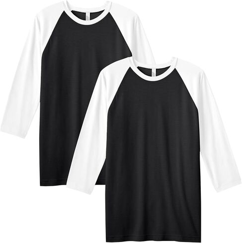 تي شيرت CVC Raglan للجنسين من American Apparel، طراز G2003CVC، عبوة من قطعتين in Kuwait