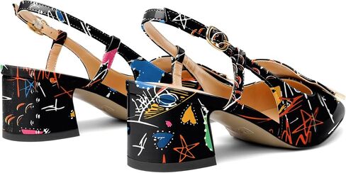 Joseywade النساء Slingback كتلة منخفضة صندل بكعب مكتنز مضخات مغلقة ساحة تو فستان أحذية 2 بوصة الصنادل بكعب مع حزام قابل للتعديل in Kuwait