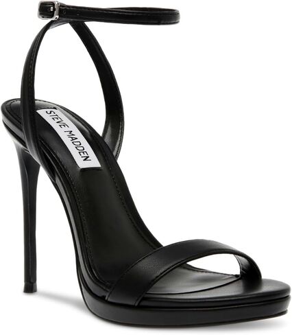 Steve Madden Women's Wafer Heeled Sandal, Black, 6 in Kuwait