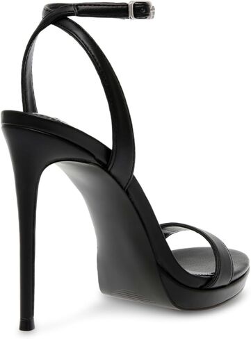 Steve Madden Women's Wafer Heeled Sandal, Black, 6 in Kuwait