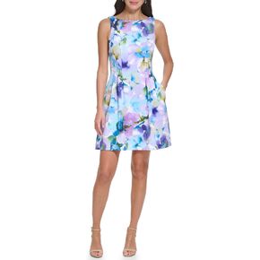 Jessica Howard Women's Petite Printed Scuba Fit & Flare Casual Dress in Saudi Arabia