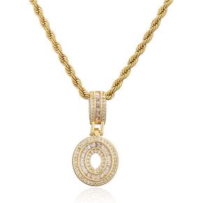 Wisbal Number Pendant Brass Gold Plated 0~9 lucky Number Necklace for Men and Women - Number 0-9 Pendant 24 inch Chain