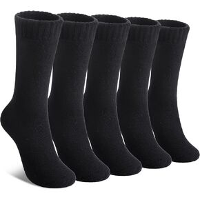 LINEMIN Wool Socks for Women Winter Warm Hiking Thick Warm Cozy Boot Crew Gift Socks 5 Pairs