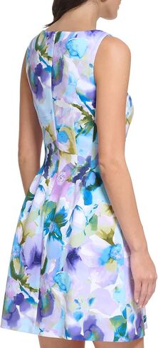 Jessica Howard Women's Petite Printed Scuba Fit & Flare Casual Dress in Saudi Arabia