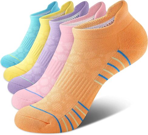 THATISHE 5 Pairs Womens Ankle Socks Athletic No Show Socks Running Hiking Cushioned in Saudi Arabia