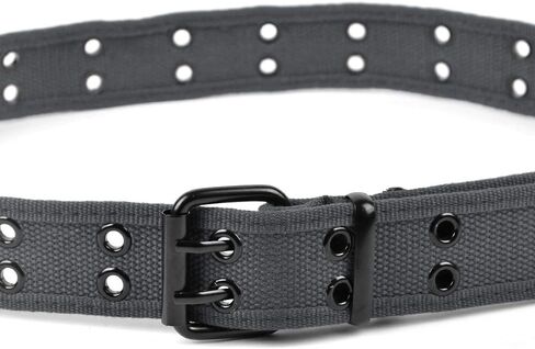 محاصر الهدايا الباركيه حزام قماش كاجوال للجنسين حزام بفتحة مزدوجة - حزام بحلقات مزدوجة للرجال والنساء in Kuwait