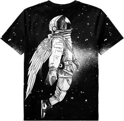 Asylvain Boys Girls Shirts Short Sleeve 3D Print Funny Colorful Tee Shirts for Kids Size 6-16 in Kuwait
