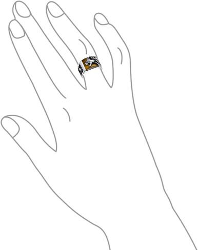 Men's Gemstone Large Roaring Black Onyx Brown Tiger Eye Lion Head Ring For Men Solid Oxidized .925 Sterling Silver Handmade In Turkey in Saudi Arabia
