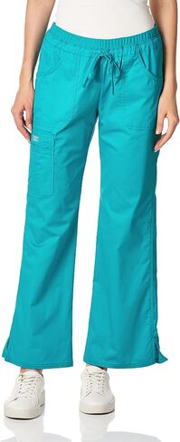 Cherokee Women Scrubs Pants with Contemporary Fit, Low Rise, Flare Leg Bottoms with 6 Pockets 24001 in Saudi Arabia