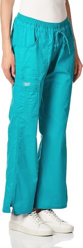 Cherokee Women Scrubs Pants with Contemporary Fit, Low Rise, Flare Leg Bottoms with 6 Pockets 24001 in Saudi Arabia