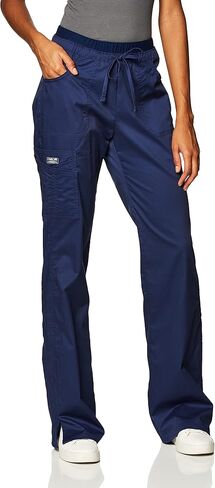 Cherokee Women Scrubs Pants with Contemporary Fit, Low Rise, Flare Leg Bottoms with 6 Pockets 24001 in Saudi Arabia