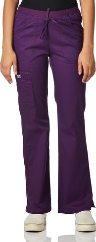 Cherokee Women Scrubs Pants with Contemporary Fit, Low Rise, Flare Leg Bottoms with 6 Pockets 24001 in Saudi Arabia