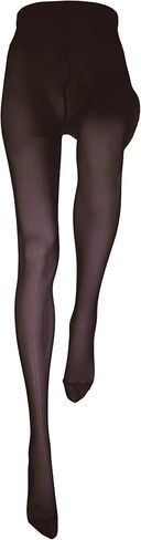 NuVein Compression Pantyhose, 15-20 mmHg Support, Women's Sheer Nylon Hosiery Tights, Closed Toe, Black, Medium in Kuwait