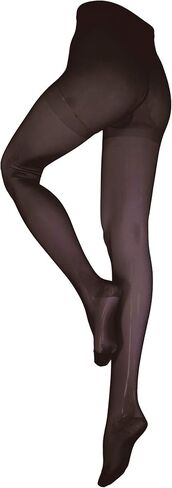NuVein Compression Pantyhose, 15-20 mmHg Support, Women's Sheer Nylon Hosiery Tights, Closed Toe, Black, Medium in Kuwait