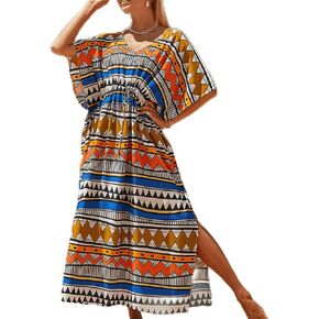 MEILING Women's Turkish Kaftans Nightgown Long Caftan Dresses Bikini Swimsuit Cover Up for Swimwear