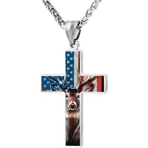 SBXDIO Class of 2022 Patriotic Cross Pendant Necklace Christian Religious Jewelry for Men Women in Saudi Arabia