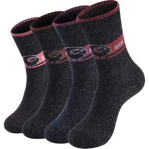 مجموعة NinetoFiveLife مكونة من 4 جوارب شتوية دافئة سميكة من الصوف للنساء، جوارب للمشي لمسافات طويلة، جوارب ترفيهية خارجية للنساء، جوارب تيري ناعمة ومريحة in Kuwait