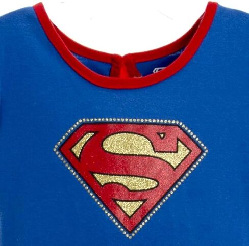 وارنر بروس دوري العدالة Supergirl باتجيرل فستان مُصمم حسب الطلب طماق الرأس وعصابة الرأس 4 قطعة مجموعة من حديثي الولادة إلى طفل كبير in Saudi Arabia