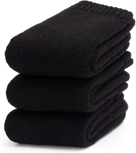 Womens Super Thick Wool Socks - Soft Warm Comfort Casual Crew Winter Socks (Pack of 3-5), Multicolor in Kuwait