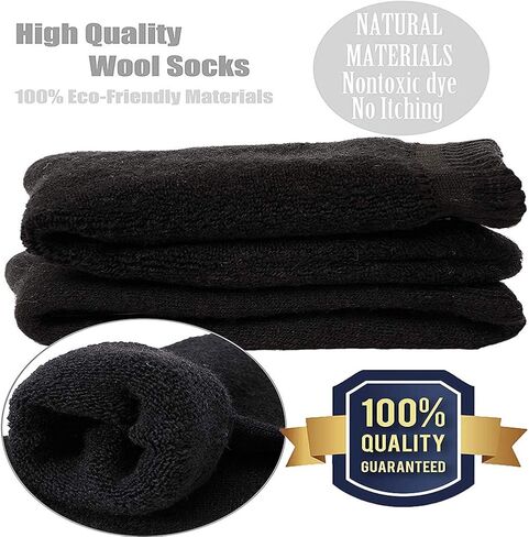 Womens Super Thick Wool Socks - Soft Warm Comfort Casual Crew Winter Socks (Pack of 3-5), Multicolor in Kuwait