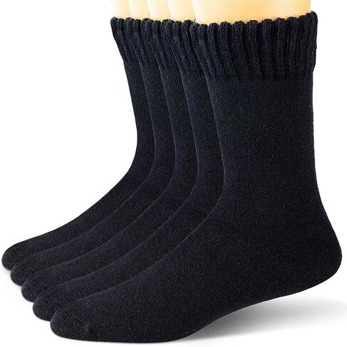 Womens Super Thick Wool Socks - Soft Warm Comfort Casual Crew Winter Socks (Pack of 3-5), Multicolor in Kuwait