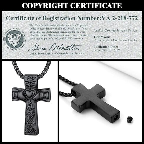 Richsteel Urn Necklaces for Ashes for Women Men Cremation Pendant Necklace for Ashes Dog/Cross Stainless Steel Memorial Jewelry in Kuwait