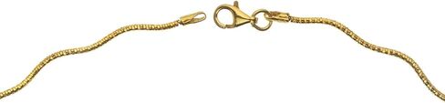 قلادة Bling For Your Buck من الذهب عيار 18 قيراط والفضة الإسترلينية 1.5 مم الإيطالية المتموجة من أوميغا، 16 بوصة - 20 بوصة in Saudi Arabia