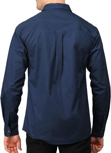 H2H Men's Casual Shirt Long Sleeve Classic Woven Shirt Thermal Shirt in Kuwait