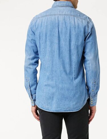 قميص G-Star Raw للرجال 3301 من قماش الدنيم الغربي بأكمام طويلة وقصة ضيقة in Saudi Arabia