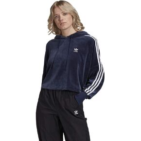 سترة بغطاء رأس قطيفة قصيرة للنساء من أديداس أوريجينالز in Kuwait