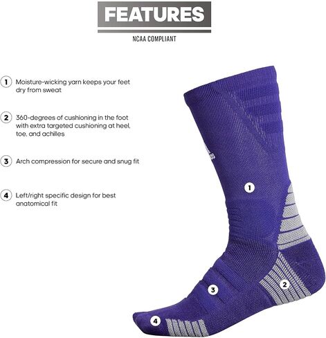 adidas unisex-adult Alphaskin Maximum Cushioned Crew Socks (1-pair) in Saudi Arabia