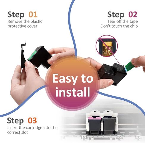 خرطوشة حبر كولور ورلد 65XL ريمان قابلة للاستبدال ل 65XL 65 XL متوافقة مع انفي 5055 5020 ديسك جيت 2622 3755 2655 3758 3720 3721 3730 3732 3752 2624 AMP 100 (1 أسود، 1 ثلاثية الألوان) in Kuwait