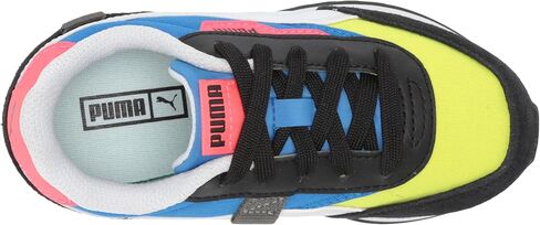 Puma Future Rider Play On Sneaker Black-Yellow Glow-Ultra Blue, 4 US Unisex Big Kid in Saudi Arabia