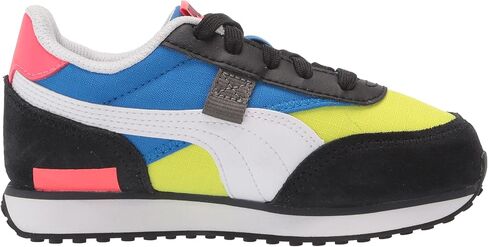 Puma Future Rider Play On Sneaker Black-Yellow Glow-Ultra Blue, 4 US Unisex Big Kid in Saudi Arabia