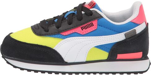 Puma Future Rider Play On Sneaker Black-Yellow Glow-Ultra Blue, 4 US Unisex Big Kid in Saudi Arabia