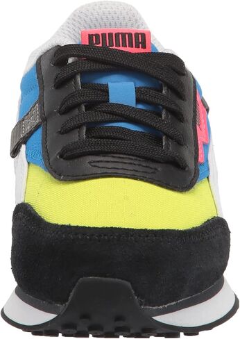 Puma Future Rider Play On Sneaker Black-Yellow Glow-Ultra Blue, 4 US Unisex Big Kid in Saudi Arabia