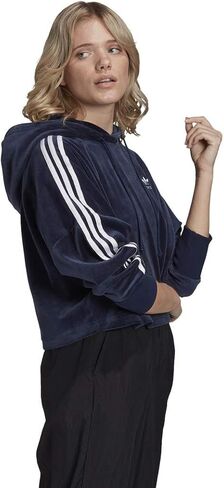 سترة بغطاء رأس قطيفة قصيرة للنساء من أديداس أوريجينالز in Kuwait