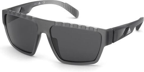 Adidas SP0008 20A Sunglasses Men's Transparent Grey/Smoke Lens Rectangular 61mm in Saudi Arabia