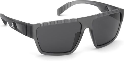 Adidas SP0008 20A Sunglasses Men's Transparent Grey/Smoke Lens Rectangular 61mm in Saudi Arabia