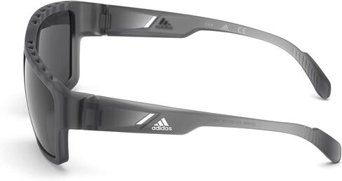 Adidas SP0008 20A Sunglasses Men's Transparent Grey/Smoke Lens Rectangular 61mm in Saudi Arabia