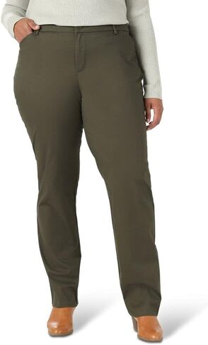 Lee Women's Plus Size Wrinkle Free Relaxed Fit Straight Leg Pant in Saudi Arabia
