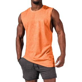 Aoysky Mens Crewneck Tank Tops Athletic Beach Sleeveless Shirts in Kuwait