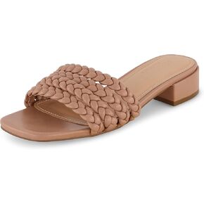 CUSHIONAIRE Women's Neary braided low block heel sandal +Memory Foam and Wide Widths Available