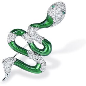 Vintage Green Crystal Eye Cobra Snake Animal Large Safety Pins Brooch for Women Bag Cardigan Hat Scarf Pins in Saudi Arabia