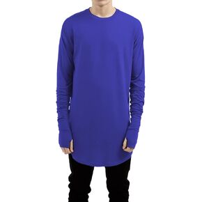 LILBETTER Mens Thumb Hole Cuffs Long Sleeve T-Shirt Basic Tee in Saudi Arabia