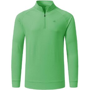 JINSHI Men Half Zip Hiking Shirt Long Sleeve Shirt Pullover Comfy Breathable