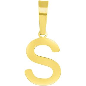 Solid 14k Yellow Gold Dainty Mini Uppercase Initial Charm Block Letter Pendant in Saudi Arabia